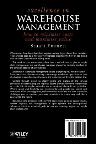 Stuart Emmett Excellence in Warehouse Management. How to Minimise Costs and Maximise Value