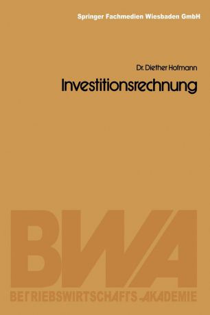 Diether Hofmann Investitionsrechnung