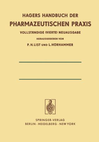 Paul Heinz List, Ludwig Hörhammer Chemikalien und Drogen Teil C. T-Z