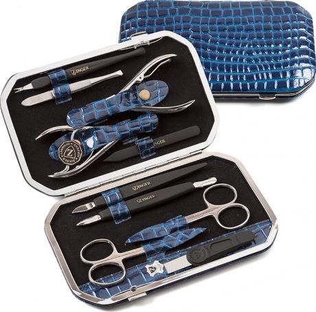 Zinger Маникюрный набор 10 металлических предметов (MSFE-804S), синий