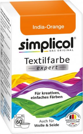 Simplicol Expert Краска для окрашивания шерсти, шелка, хлопка, льна и вискозы, оранжевая