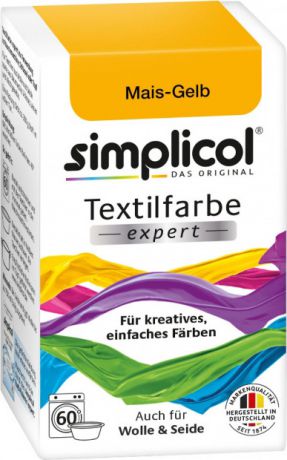 Simplicol Expert Краска для окрашивания шерсти, шелка, хлопка, льна и вискозы, желтая