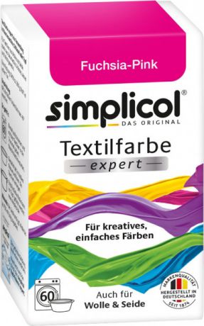 Simplicol Expert Краска для окрашивания шерсти, шелка, хлопка, льна и вискозы, розовая