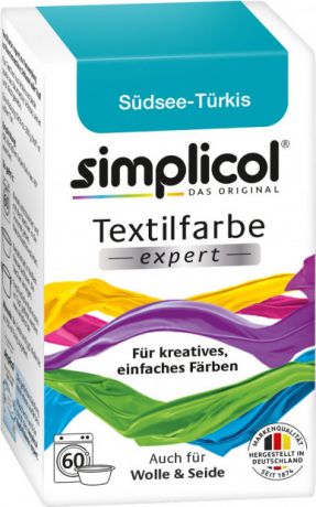 Simplicol Expert Краска для окрашивания шерсти, шелка, хлопка, льна и вискозы, бирюзовая