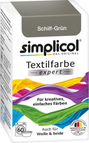 Simplicol Expert Краска для окрашивания шерсти, шелка, хлопка, льна и вискозы, серо-зеленая