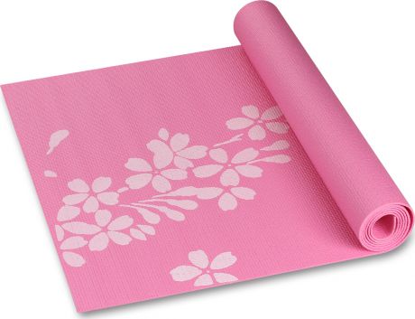 Коврик для йоги и фитнеса Indigo YG03P, розовый, 173 х 61 х 0,3 см