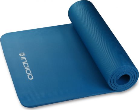 Коврик для йоги и фитнеса Indigo IN104, синий, 173 х 61 х 1 см