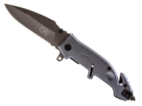 Нож складной автоматический Pirat D31 (MF2), серый, длина лезвия 10,4 см
