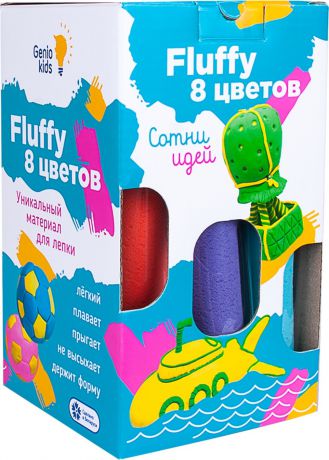 Воздушный пластилин для детской лепки Fluffy 8 цветов