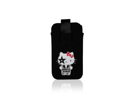 Чехол-карман SBS для iPhone 4/4S (Hello Kitty Kiss, черный)