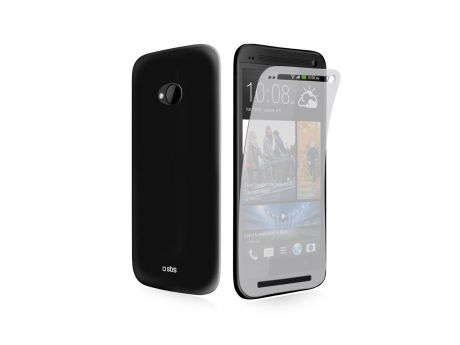 Чехол SBS для HTC One (черный) + пленка защитная