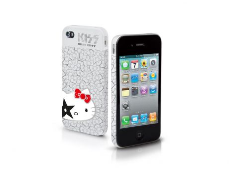 Чехол SBS жесткий для iPhone 4/4S (Hello Kitty Kiss, белый)