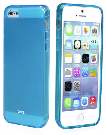 Чехол SBS для iPhone 5 (флуоресцентный, голубой)