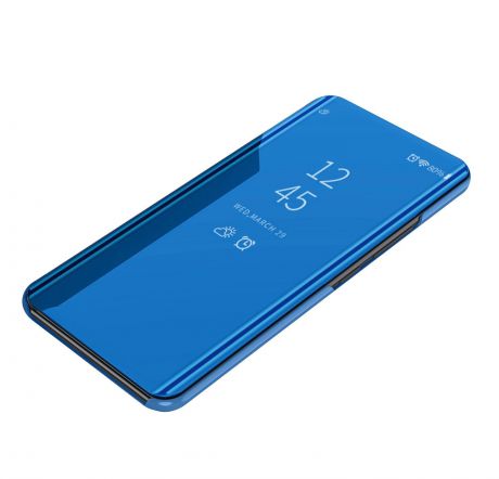 Чехол-книжка MyPads для Huawei Honor 7A Pro/ Huawei Enjoy 8E/ Huawei Y6 2018/ Huawei Y6 Prime 2018 умный активный с функцией включения и блокировки экрана полупрозрачный с зеркальной поверхностью фиолетовый