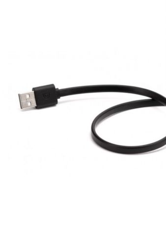 Кабель Griffin Flat Lightning to USB. Длина 9 см. Цвет черный.