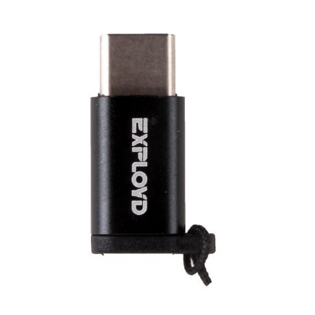 Переходник USB Type C - micro USB, Exployd EX-AD-278, чёрный