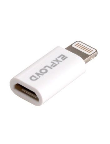 Переходник Apple Lightning - micro USB, Exployd EX-AD-270, белый