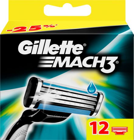 Gillette Сменные лезвия Mach 3 12 шт