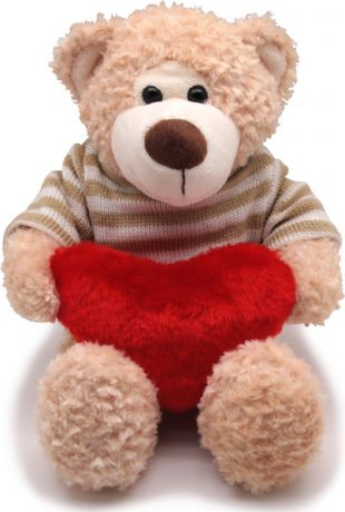 Magic Bear Toys Мягкая игрушка Мишка Теодор в свитере с сердцем 25 см