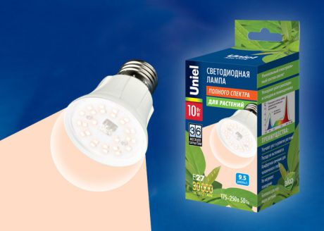 Лампочка Uniel LED-A60-10W/SPFR/E27/CL 10 Вт, Светодиодная