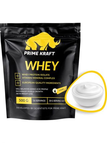 Напиток сухой Prime Kraft "Whey", коктейль белково-витаминный, йогурт, 500г