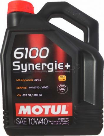 Моторное масло MOTUL 6100 Synergie , полусинтетическое, 10W-40, 4 л 101491