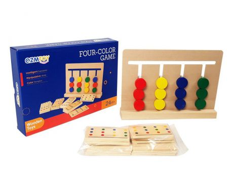 Обучающая игра QZM головоломка "4 цвета" деревянная