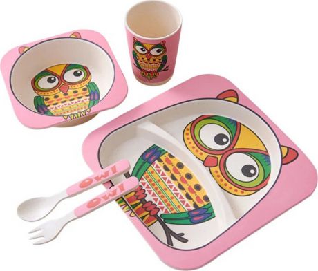 Комплект посуды Baozhiyu Пестрая сова
