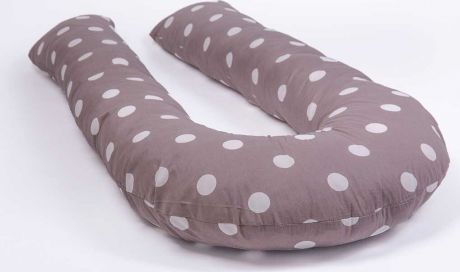 Хлопковая наволочка на подушку для беременных MommyPillow U 320 см Горох на темном