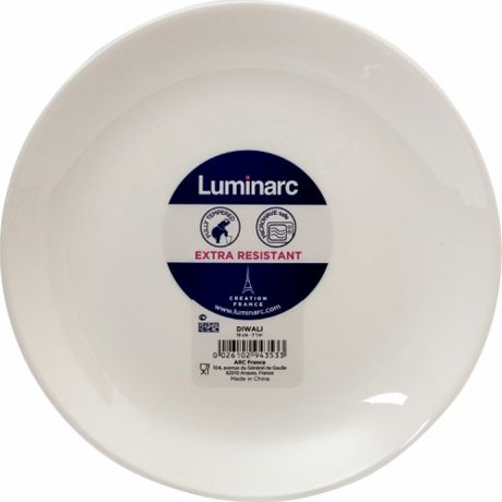 Тарелка десертная Luminarc Дивали, D7358C, белый, диаметр 19 см