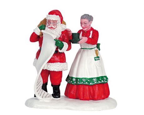 Статуэтка LEMAX Фигурка Дед Мороз с помошницей