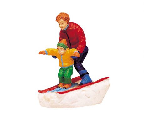 Статуэтка LEMAX Катание на лыжах "Отец и сын"