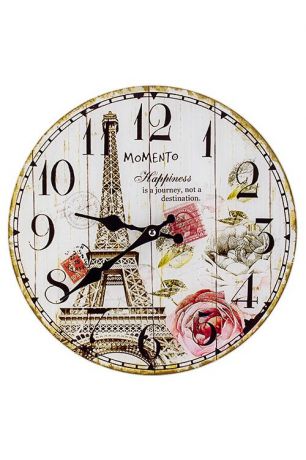 Настенные часы Красный куб "Романтика Парижа"