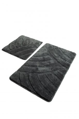 Набор ковриков для ванной DO&CO Коврик для ванной ALYA_тёмно-серый, темно-серый
