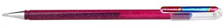 Ручка гелевая с чернилами Pentel Hybrid Dual Metallic Хамелеон, PK110-DCPX, цвет чернил розовый, синий металлик, 1,0 мм