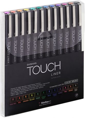 Touch Набор капиллярных ручек Liner Brush 12 цветов