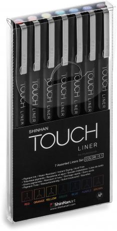 Touch Набор капиллярных ручек Liner 7 цветов 0,1 мм