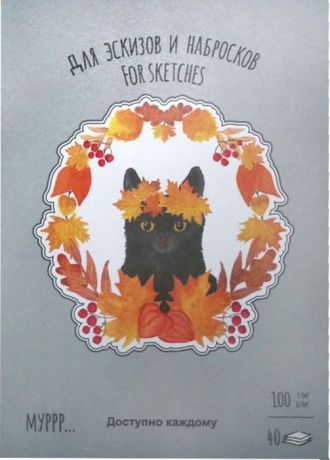 Набор бумаги для рисования Лилия Холдинг Времена Кошек Осень, ПЛ-1608, 20 x 20 см, 40 листов