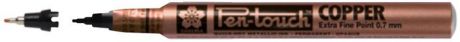 Маркер Sakura Pen-Touch, тонкий стержень 0.7 мм, цвет: медный