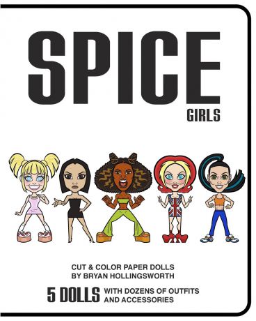 Bryan Hollingsworth Spice Girl Cut and Color Paper Dolls