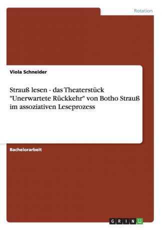 Viola Schneider Strauss lesen - das Theaterstuck "Unerwartete Ruckkehr" von Botho Strauss im assoziativen Leseprozess
