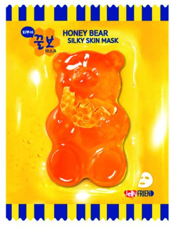 Тканевая маска JellyFrien Honey Bear с экстрактом прополиса для увлажнения и питания кожи