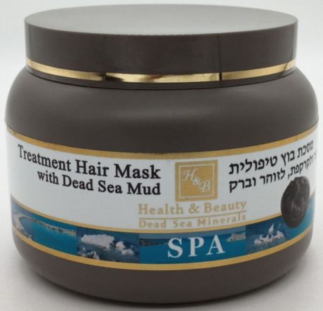 Маска для сухих окрашенных волос увлажняющая с минералами (грязью) Мертвого Health & Beauty моря