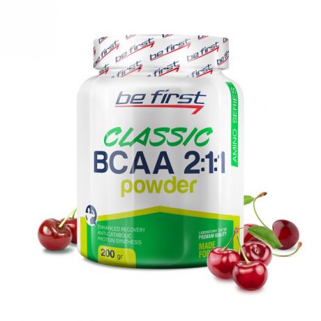 Аминокислоты Be First BCAA 2:1:1 Classic Powder 200 гр, вишня