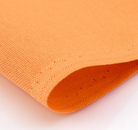 Канва ZWEIGART Murano №32 (цвет-4076 оранжевый, 52% хлопок, 48% вискоза, 35х50 см.)