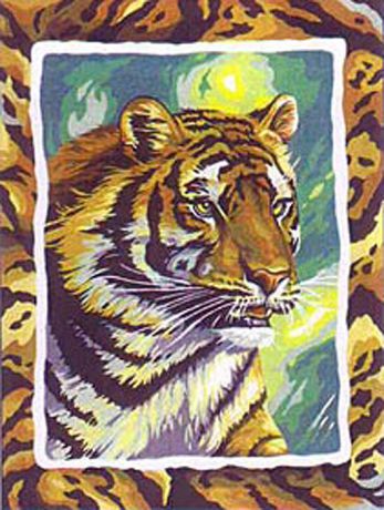 Канва с нанесенным рисунком "Сафари. Тигр" (50 х 65 см.)