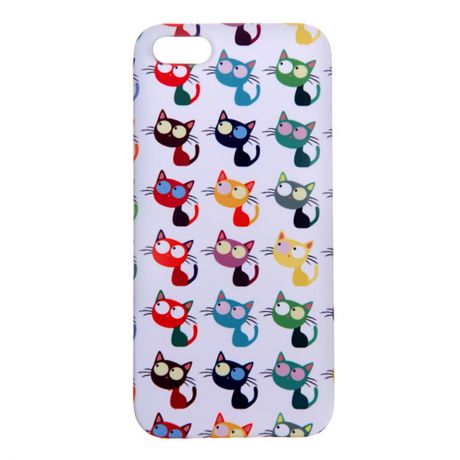 Чехол для IPhone 5 Цветные кошки в ряд Арт. IP5.МITYA-071