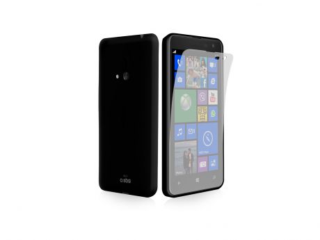Чехол SBS для Nokia Lumia 625 (Aero, черный) + пленка защитная