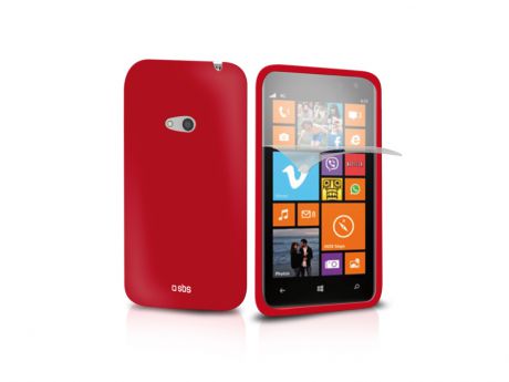 Чехол SBS для Nokia Lumia 625 (Aero, красный) + пленка защитная