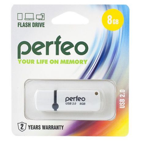 USB Флеш-накопитель Perfeo 8GB C07 белый